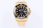 Rolex Submariner 3235 Movement 41mm Ceramic Bezel Black Face Gold Strap Watch